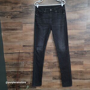 American Eagle Jeans Size 31x32 Stacked Skinny Next Level Flex Black Wash Denim